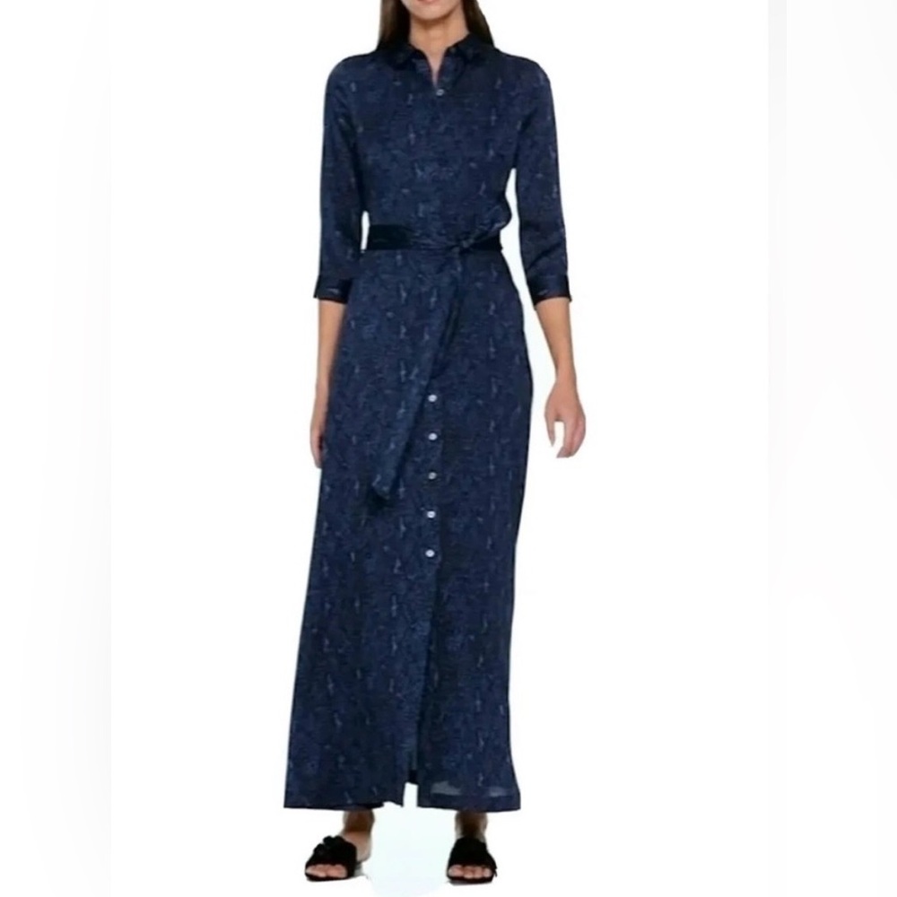 NWOT Banana Republic Satin Snakeskin Print Maxi Dress - Picture 2 of 8